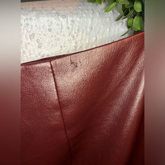 Lulus | Faux Leather Mini Ruffle Skirt | Size Medium - Picture 3 of 4